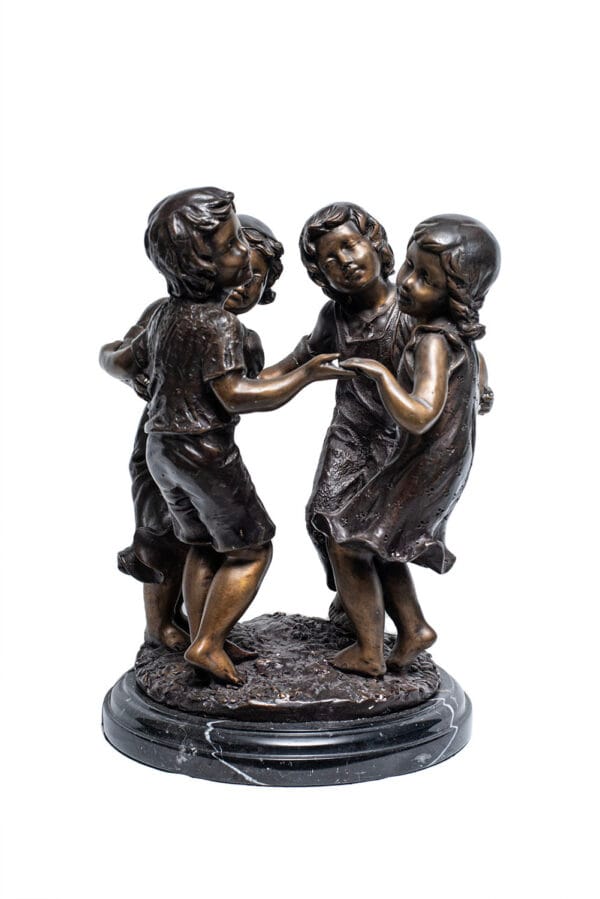 Kids bronze statue by paul dubois